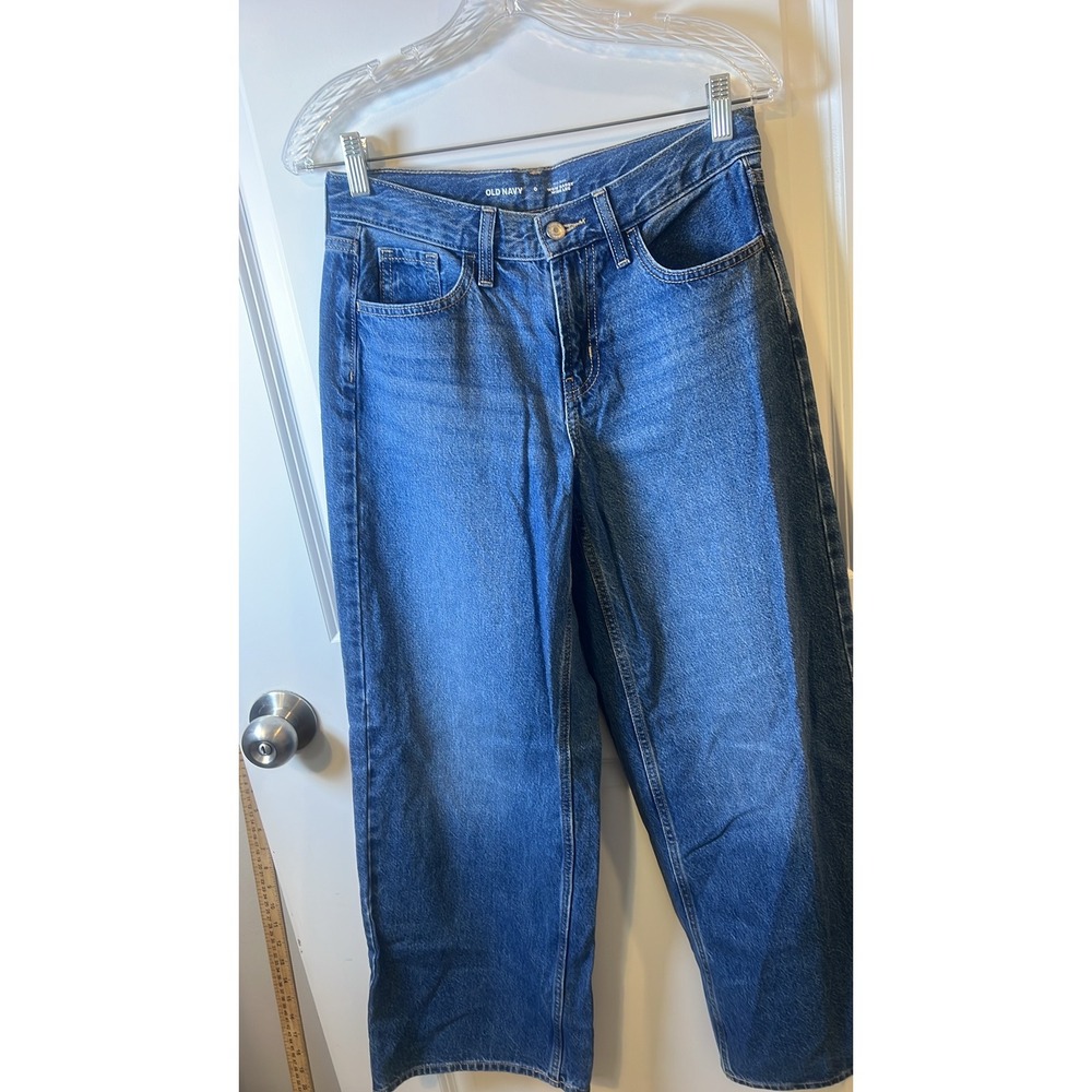Old Navy Womens Jeans Wow Baggy Wide Leg Mid-Rise Blue Size 0